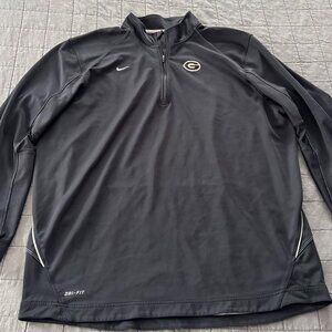 Mens XXL Nike Dri-Fit Black 1/4 Zip Pullover Jacket Grambling State University